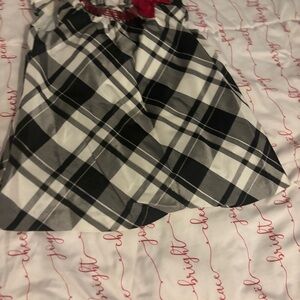 Black and White Plaid Skirt